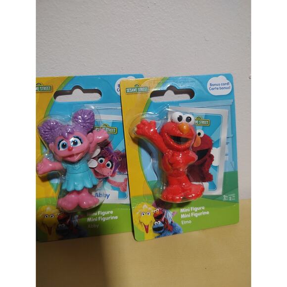 Sesame Street Mini Figures Toy Collectible Cards Set: Cookie Elmo Abby Oscar Big - Picture 6 of 8